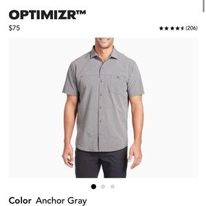 Kuhl Men's Anchor Gray Casual Button Down Shirt